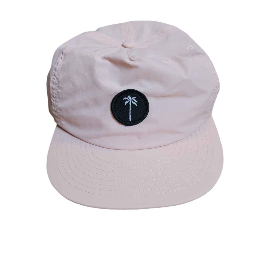 NWOT Men's Light Pink Flat Bill Snapback Palm Swing and Smile Hat